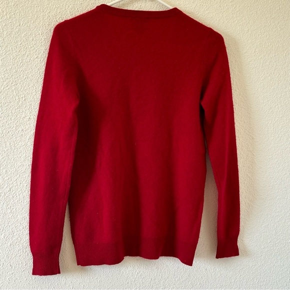 C By Bloomingdale’s Cashmere Sweater Women’s Small Layer Cozy Red Holiday Work - Picture 5 of 7